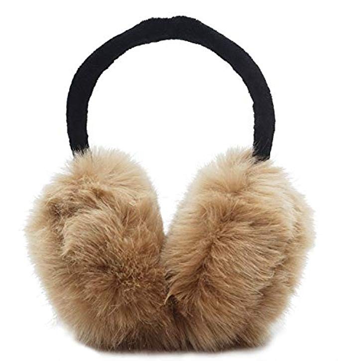 Womens Headband Winter Faux Fur Outdoor EarMuffs Warmers Adjustable Earwarmer | Amazon (US)