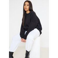 Plus Size Black Crew Neck Sweatshirt | Missguided (US & CA)