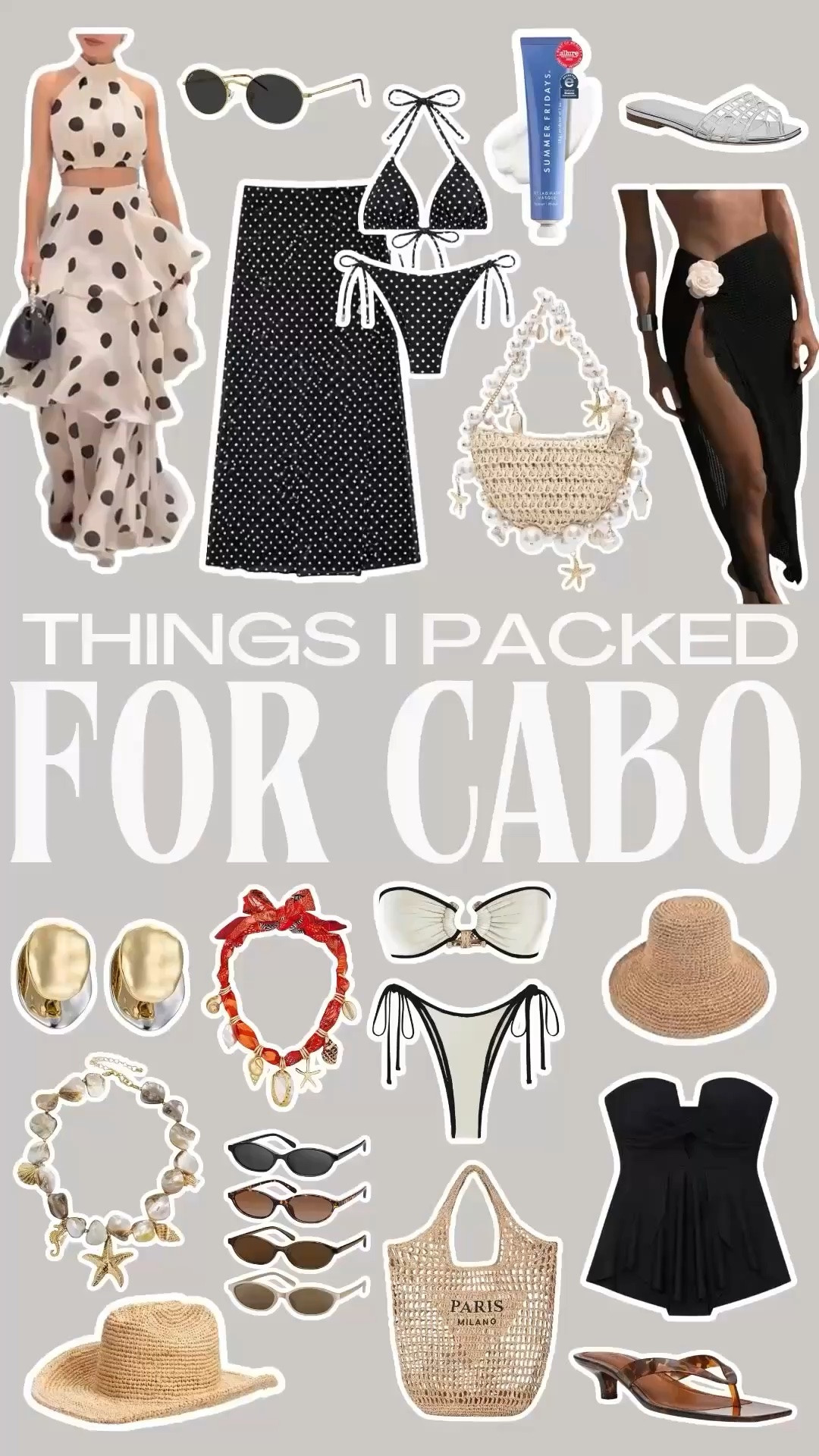 Cabo packing, but make it chic 🤍🌴

#LTKootd #LTKTravel #LTKSwim
