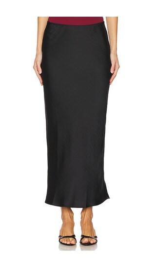 Saagneta Long Skirt in Black | Revolve Clothing (Global)
