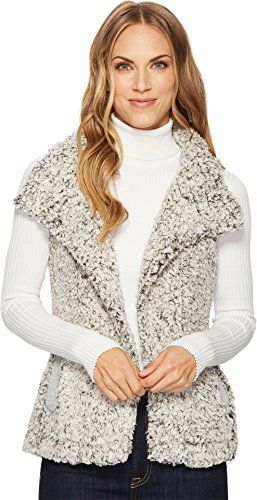 Dylan by True Grit Women's Frosty Tipped Pile Cozy Vest with Knit Lining Charcoal X-Small | Amazon (US)