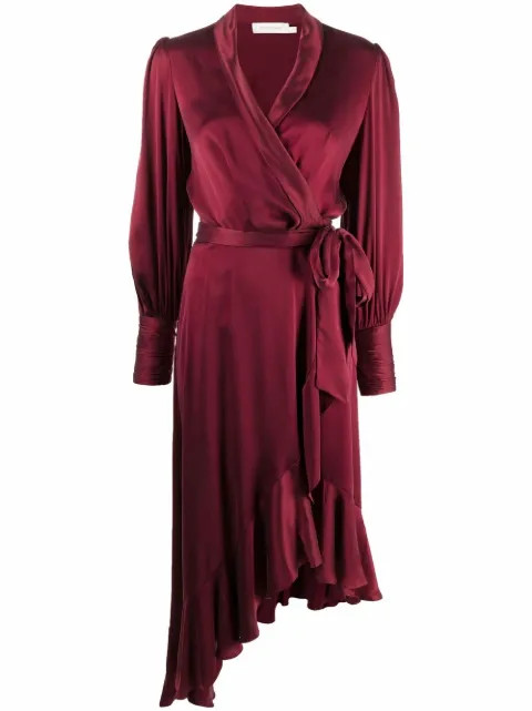 ruffled wrap dress | Farfetch (US)