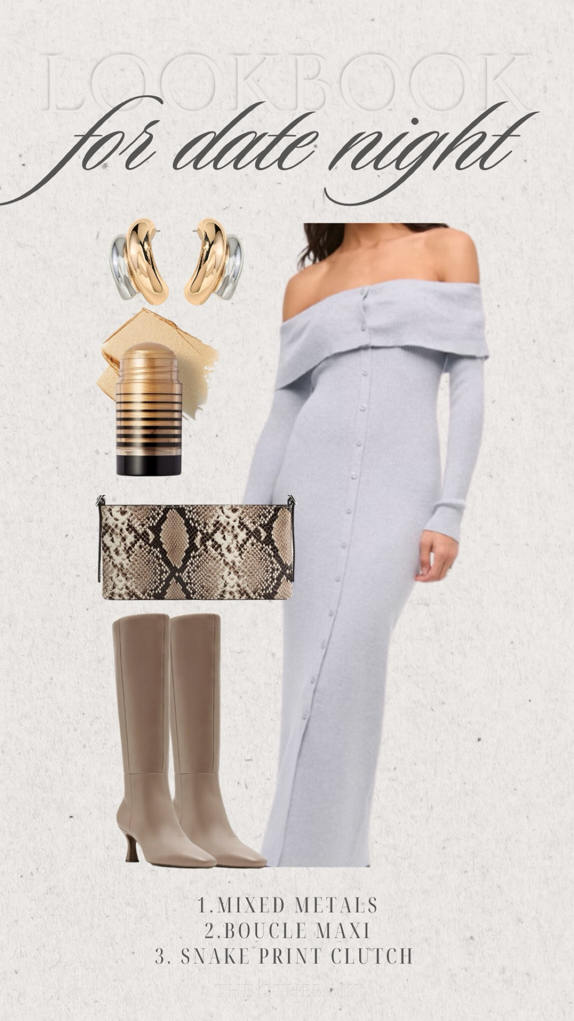 This dress is so cute and I love how the snakeskin clutch adds some fun! 

Date night outfit, Elevated looks, Chic outfit, Knee high boots, Jewelry, Accessories 

#LTKItBag #LTKStyleTip #LTKMidsize
