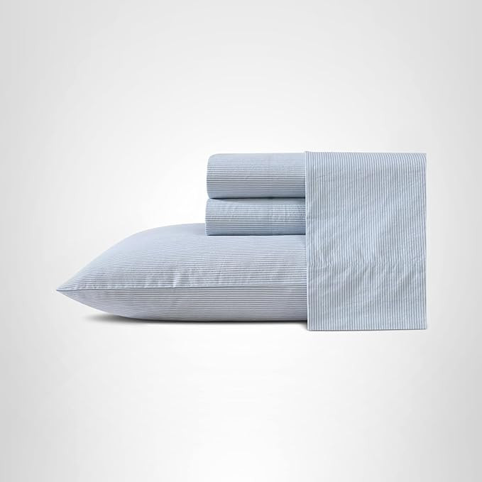 Nautica - Queen Sheet Set, Cotton Percale Bedding Set, Crisp & Cool, Lightweight & Breathable (Pe... | Amazon (US)