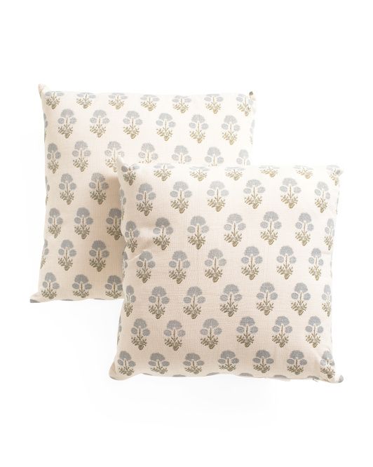 20x20 2pk Embroidered Provincial Printed Pillows | TJ Maxx