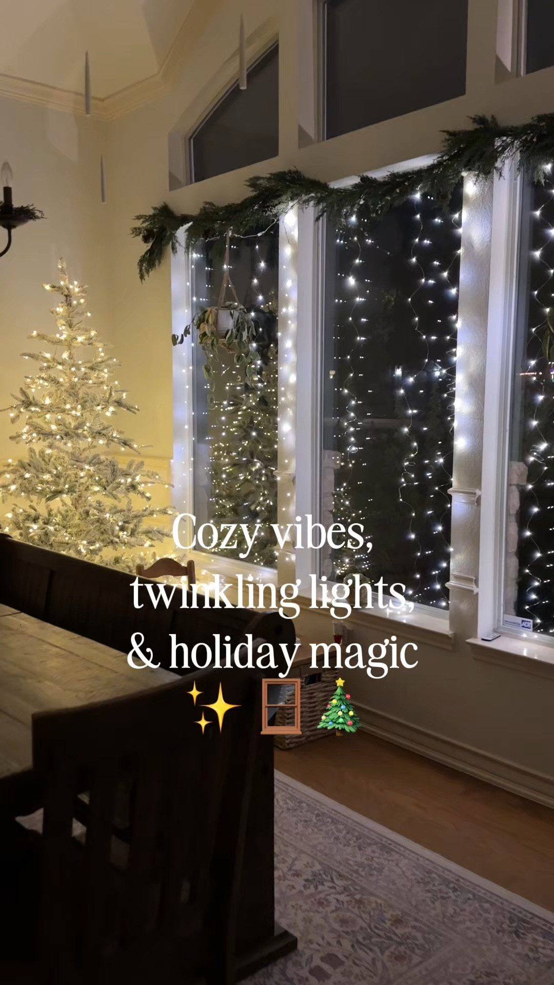 ✨ Creating all the cozy vibes in our dining room with these curtain twinkle lights for Christmas! They add the perfect magical glow and make the space feel so festive and warm. Perfect for holiday dinners or just sipping cocoa by the lights. 🕯️🎄 Shop them now on! #HolidayCozy #ChristmasDecor #LTKhome

#LTKHome #LTKWatchNow #LTKHoliday