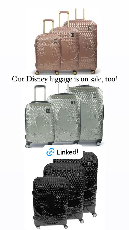 Our Disney luggage (hard suitcases) are on sale🙌🏻