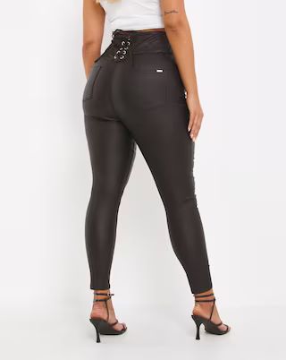Corset Booty Shaper Coated Skinny Jeans | Simply Be (UK)