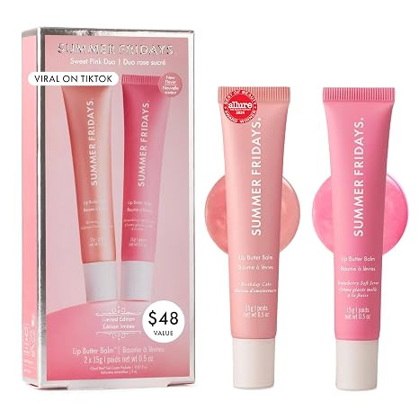 Summer Fridays Lip Butter Balm Sweet Pink Duo - Conditioning Tinted Lip Balm + Overnight Mask for... | Amazon (US)