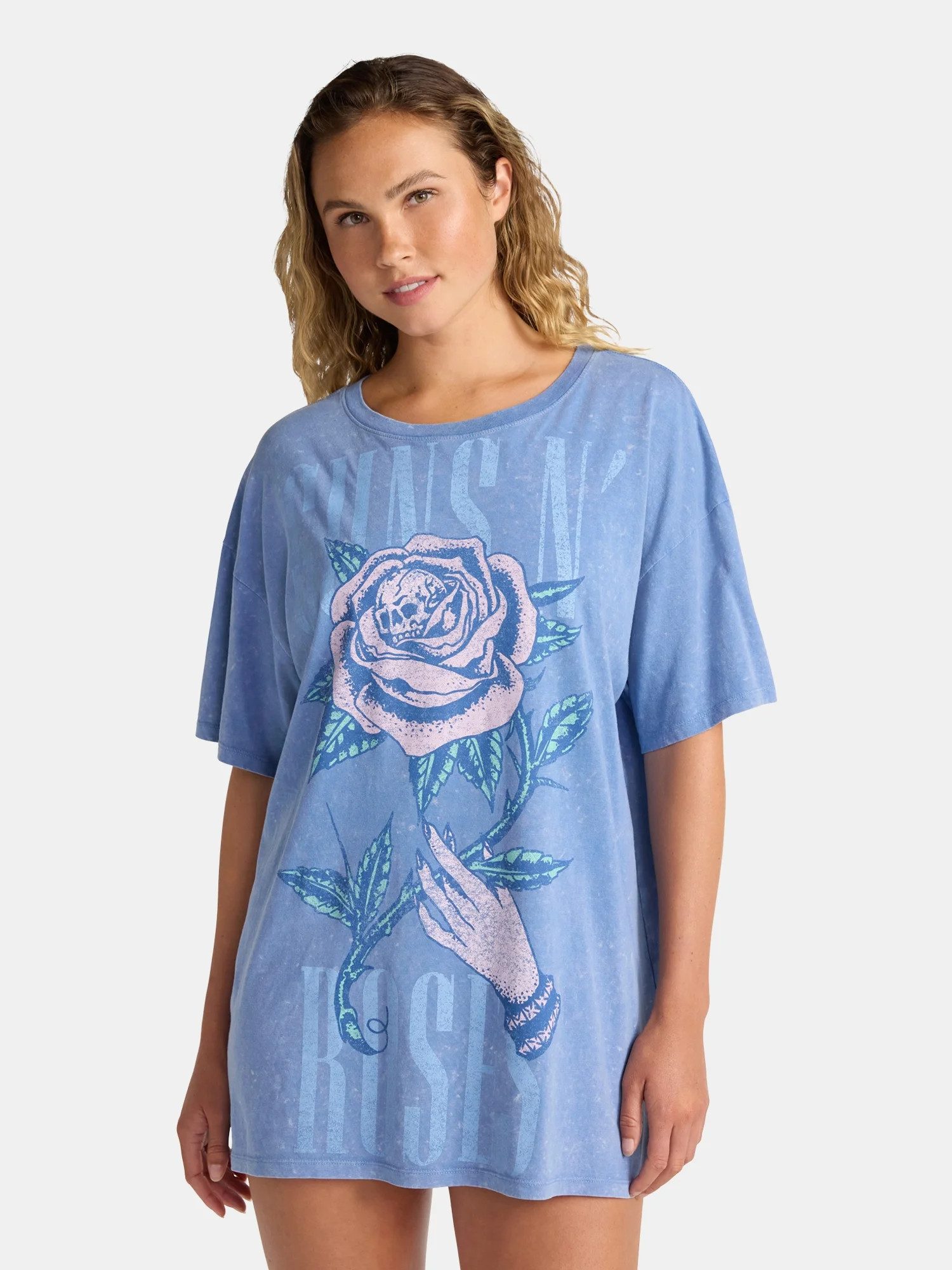 Guns N' Roses Women's Oversized Sleep Shirt, Sizes XS-XXXL | Walmart (US)