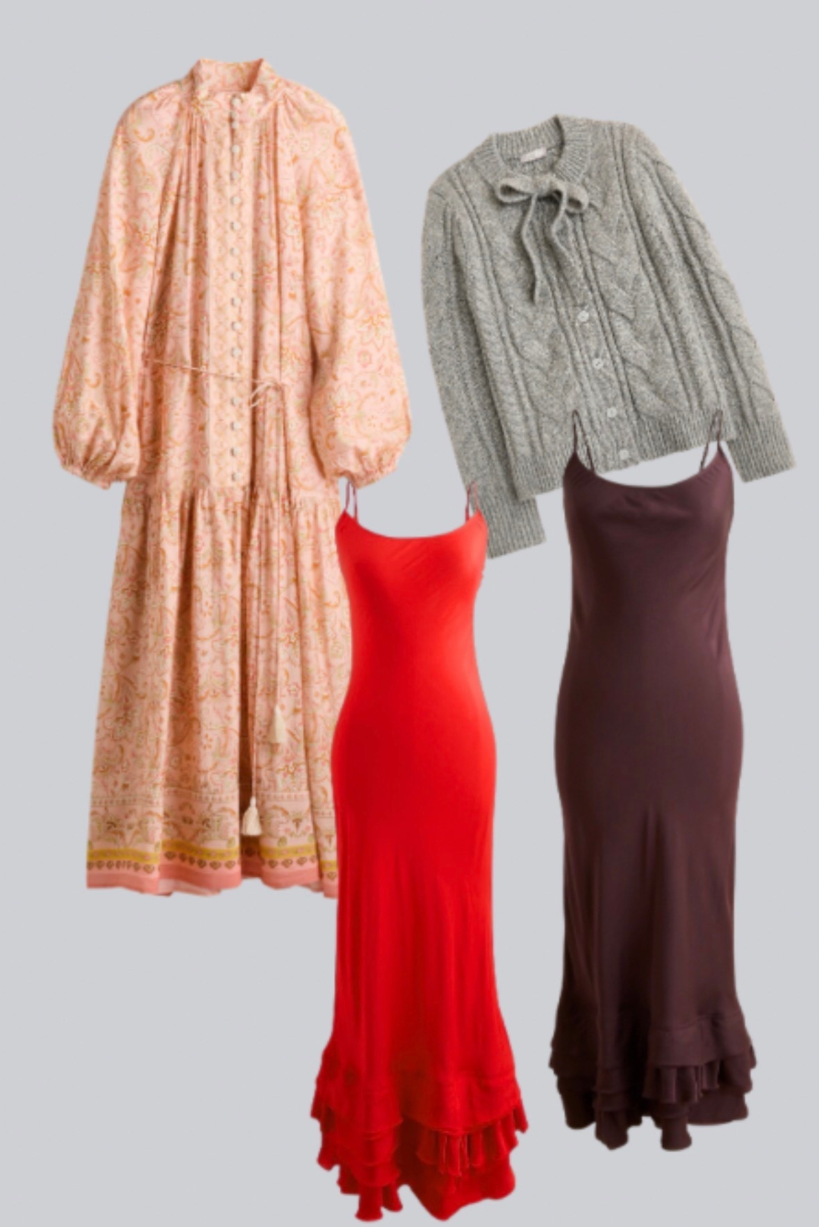 The cutest dresses and a cardigan with a bow!!! J crew, H&M 

#LTKOver40 #LTKValentine #LTKSaleAlert