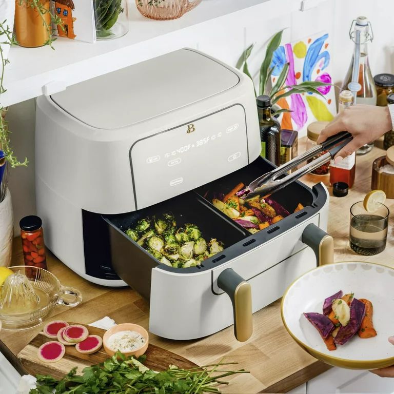 Beautiful 9QT TriZone Air Fryer, White Icing by Drew Barrymore | Walmart (US)