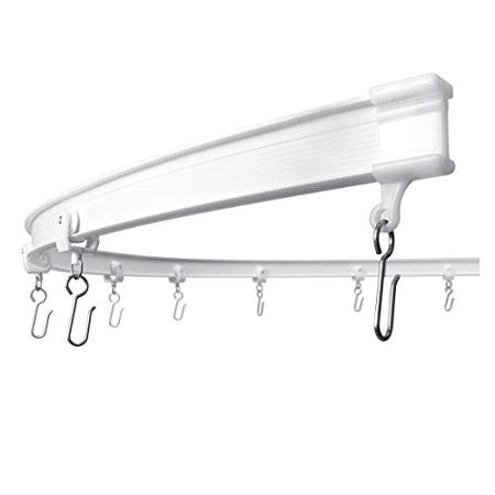 KXLIFE Flexible Bendable Ceiling Curtain Track, Curved Ceiling Track for Curtains, Room Divider Ceil | Walmart (US)