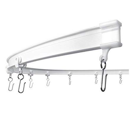 KXLIFE Flexible Bendable Ceiling Curtain Track, Curved Ceiling Track for Curtains, Room Divider Ceil | Walmart (US)