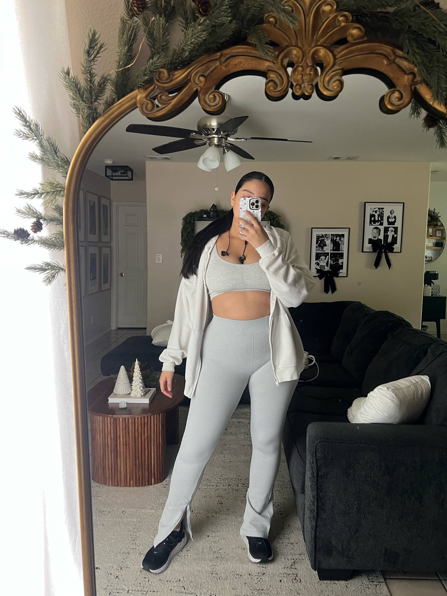 Casual outfit for a daily walk and errand run! I love this ribbed set from fabletics and my Hokas are my absolute favorite  

#LTKshoecrush #LTKmidsize #LTKstyletip