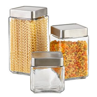 anchor 1 qt. Glass Canister Aluminum Lid | The Container Store