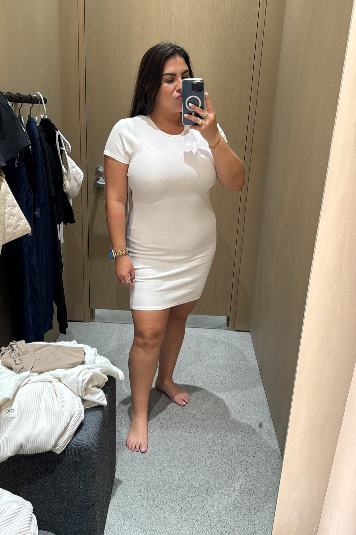 Material was a total winner. Wearing a L  

#LTKplussize #LTKfitness #LTKmidsize