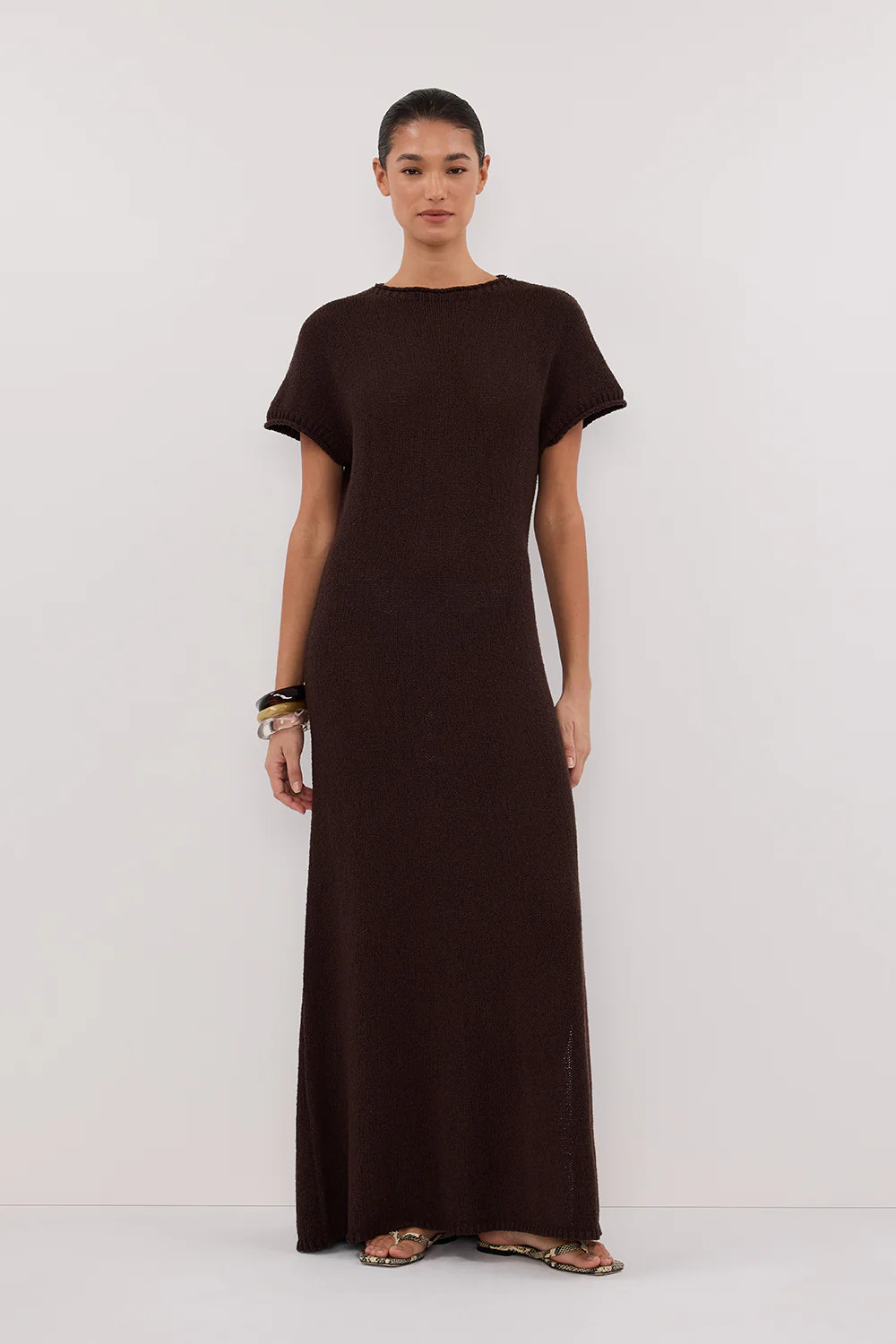 ERIN CHOC KNIT MAXI DRESS | DISSH