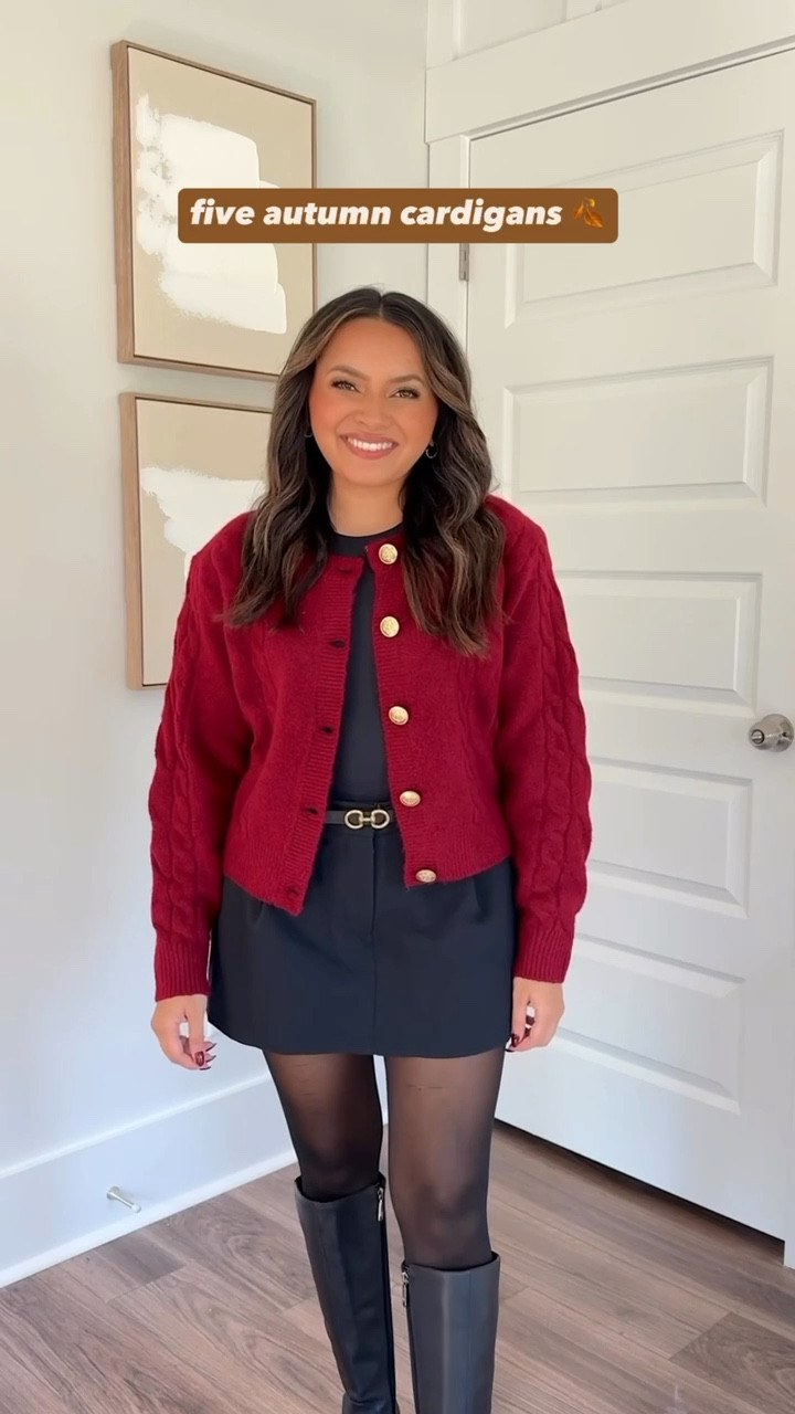 Camel tan collarless long cardigan size xxs TTS 
Black bodysuit size small TTS 
Reversible belt size XS TTS 
Tights size S TTS 
Black skort is size small - usually size 2/26, I have a little room in the waist 
Black boots size 5.5 TTS 

Burgandy Red cable knit cardigan size XS TTS - sized up so I can button it 
Black bodysuit size small TTS 
Reversible belt size XS TTS 
Tights size S TTS 
Black skort is size small - usually size 2/26, I have a little room in the waist 
Black boots size 5.5 TTS 

Black sweater cardigan size xxs TTS but size up to button or wear as a dress
Black bodysuit size small TTS 
Reversible belt size XS TTS 
Tights size S TTS 
Black skort is size small - usually size 2/26, I have a little room in the waist 
Black boots size 5.5 TTS 

Blue Navy cardigan size XXS - runs snug - wish I had sized up to button it
Black bodysuit size small TTS 
Reversible belt size XS TTS 
Tights size S TTS 
Black skort is size small - usually size 2/26, I have a little room in the waist 
Black boots size 5.5 TTS

Camel cardigan size XS TTS - sized up so I can button it 
Black bodysuit size small TTS 
Reversible belt size XS TTS 
Tights size S TTS 
Black skort is size small - usually size 2/26, I have a little room in the waist 
Black boots size 5.5 TTS


Amazon sale 
Fall outfit 
Fall Fashion 
Fall style 
Fall skirt 
London outfit 
fall cardigan 

Honey Sweet Petite
Honeysweetpetite

#LTKSaleAlert #LTKStyleTip #LTKSeasonal