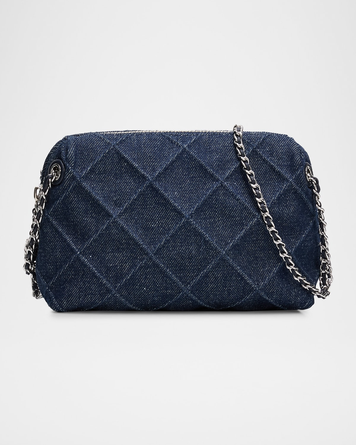 Fleming Quilted Denim Soft Crossbody Bag | Neiman Marcus