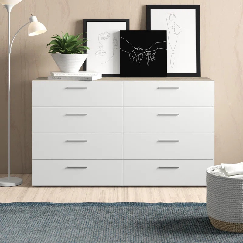 Jantz 8 Drawer 55.12" W Double Dresser | Wayfair North America