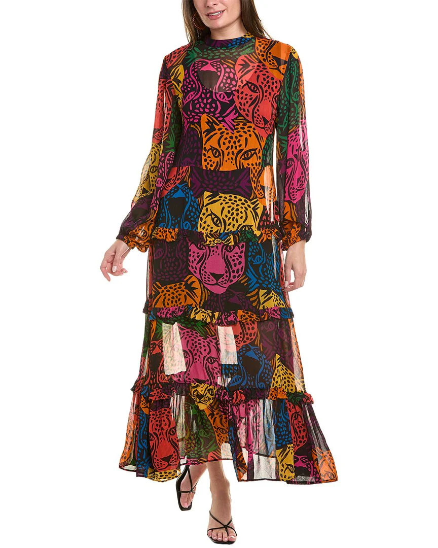 FARM Rio Rainbow Midnight Leopards Maxi Dress | Shop Simon