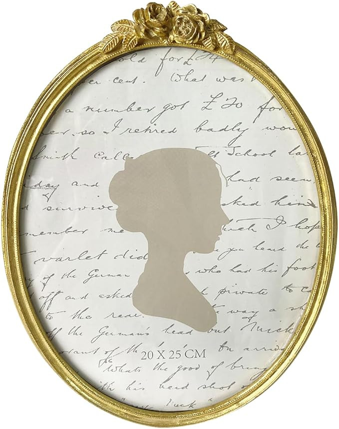 Sunlit Vintage Picture Frame 8x10 Inch, Oval Antique Photo Frames with Glass Front, Luxury Photo ... | Amazon (US)