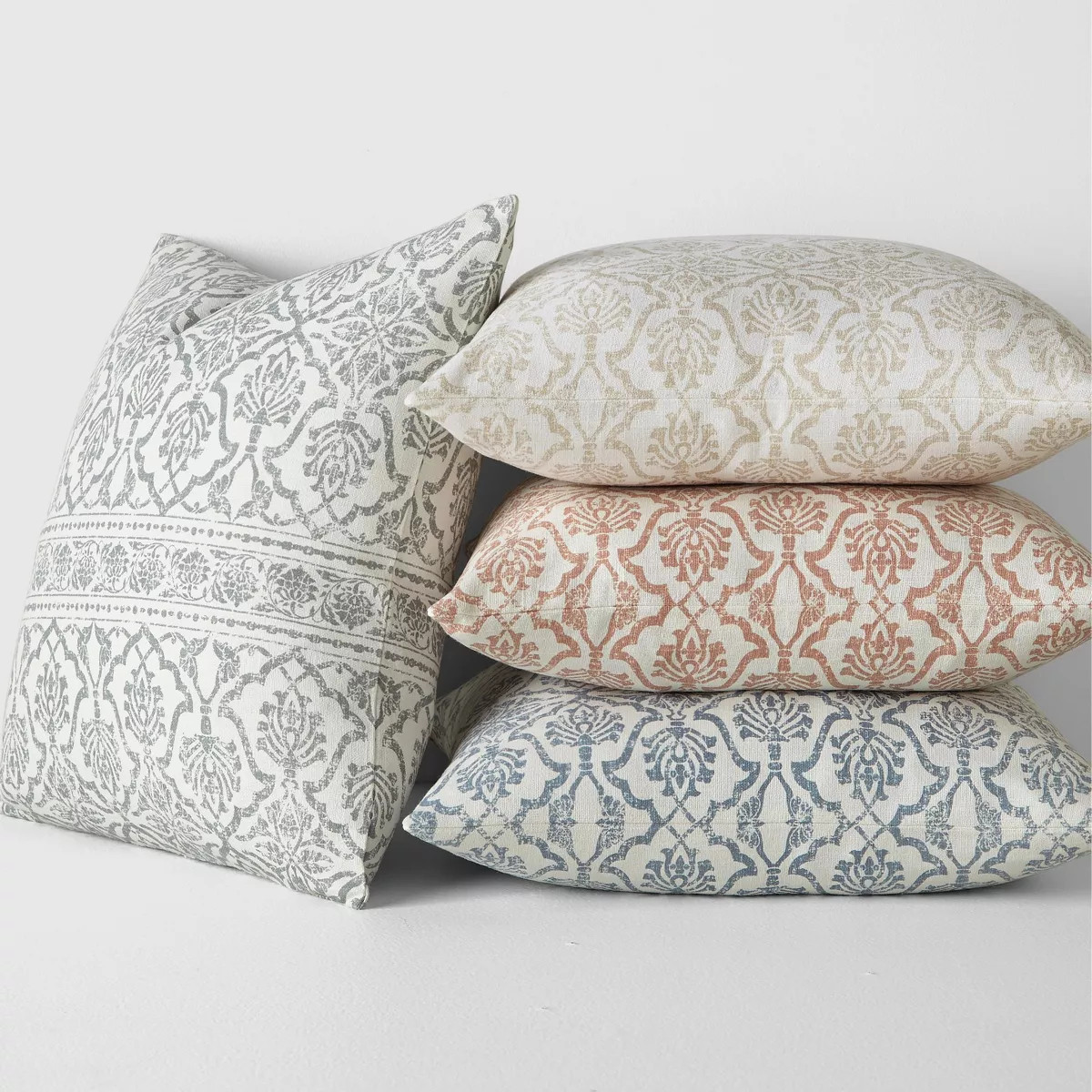 Antique Floral Pattern Cotton Throw Pillow Cover With Pillow Insert Set - Becky Cameron | Target
