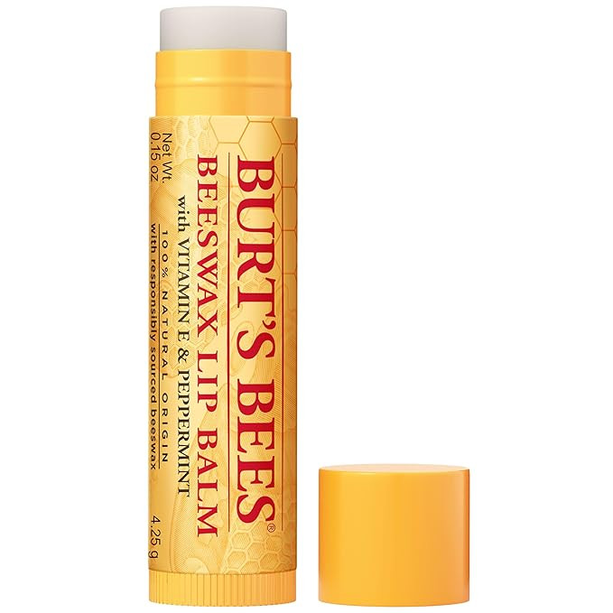 Burt's Bees 100% Natural Moisturizing Lip Balm, Original Beeswax with Vitamin E & Peppermint Oil,... | Amazon (US)