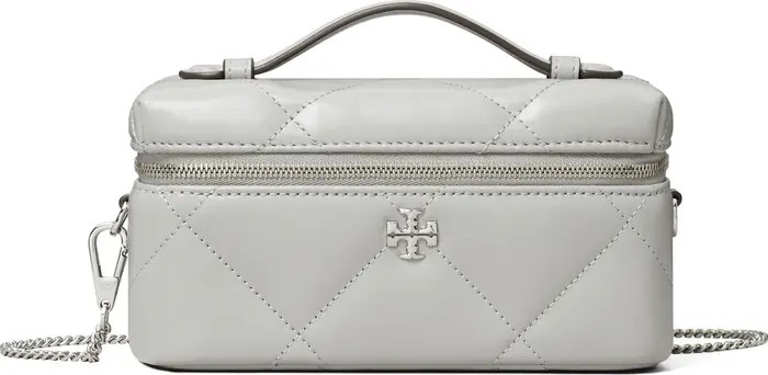 Tory Burch Kira Diamond Quilted Charm Leather Vanity Train Case | Nordstrom | Nordstrom