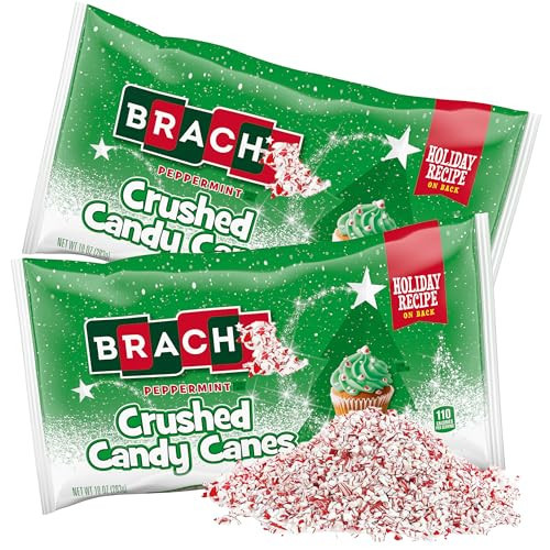Brach Crushed Peppermint Candy Cane Pieces 2 Pack - Christmas Peppermint Bits For Toppings, Baking, Christmas Cookies & Holiday Decorations - 20 Oz | Amazon (US)