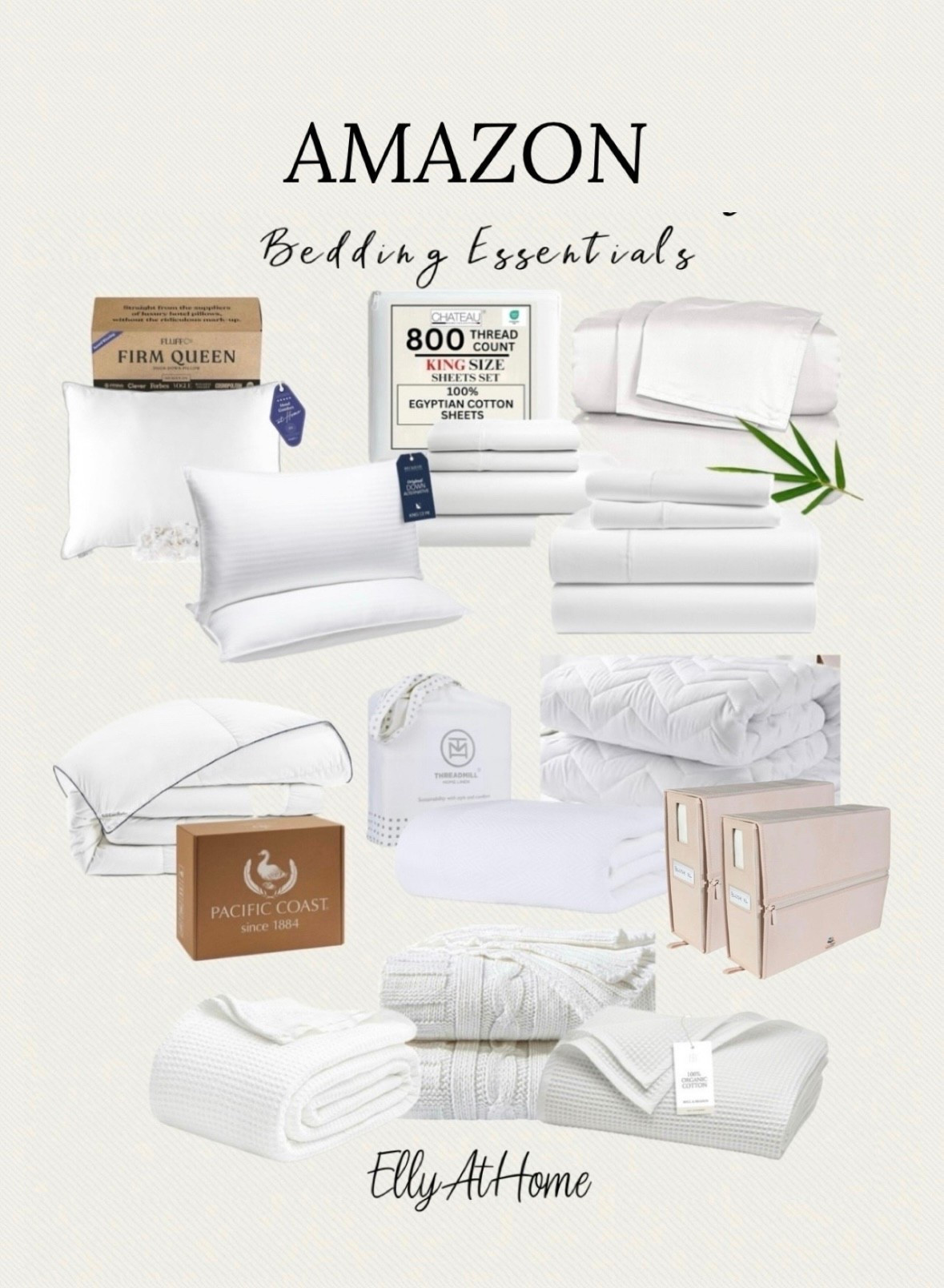 Amazon bedding essentials! Shop pillows, sheets, comforter covers, blankets, duvet inserts.  Primary, guest bedroom, college dorm. Free shipping. 