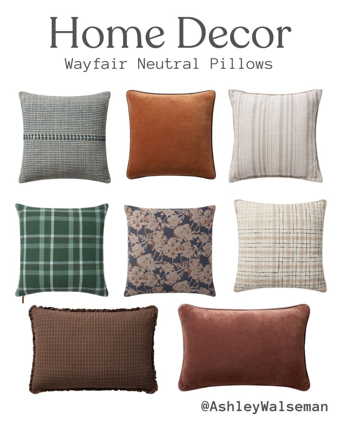 Upgrade your space with cozy neutral vibes! These Wayfair neutral pillows are the perfect blend of style and comfort. Whether you're decorating your living room or bedroom, they add a timeless touch to any setup. #WayfairFinds #NeutralDecor

#LTKHome #LTKActive #LTKU