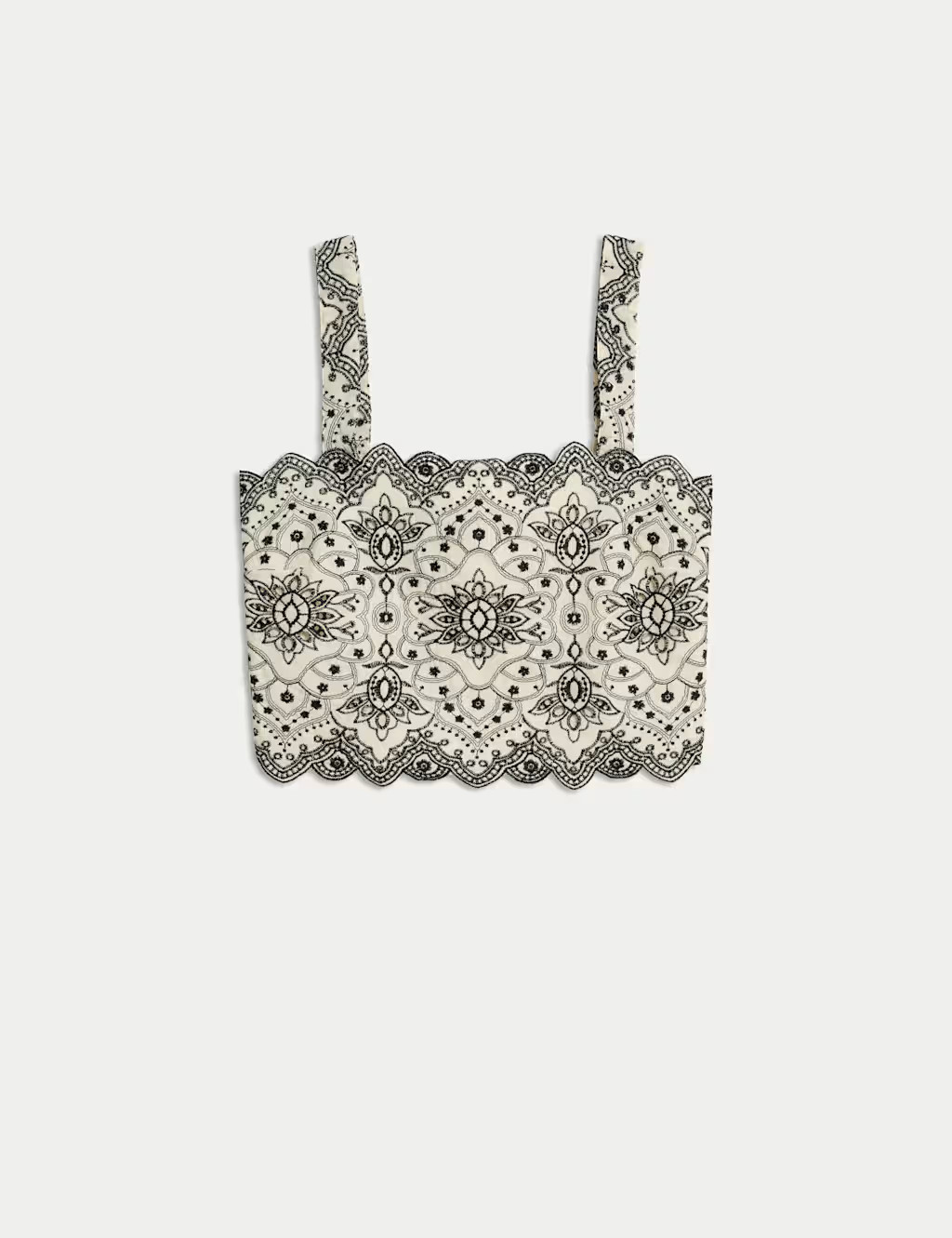 Pure Cotton Broderie Slim Fit Crop Top | Marks & Spencer (UK)