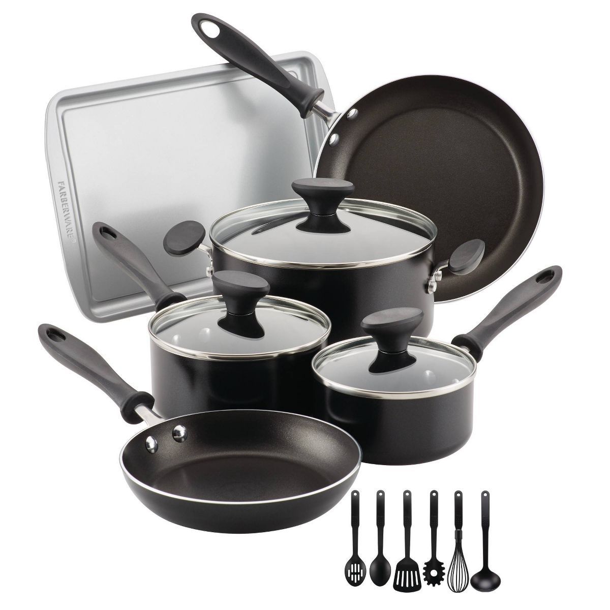 Farberware Reliance 15pc Aluminum Nonstick Cookware Set with Prestige Tools | Target