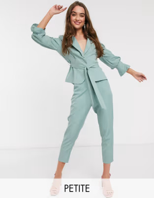 Outrageous Fortune Petite cigarette pants in sage | ASOS (Global)