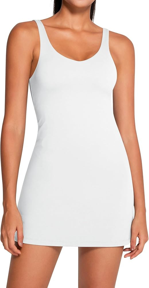 Womens Tennis Dress with Built in Easy Peezy Shorts Open-Back Sleeveless Golf Athletic Dress | Amazon (US)