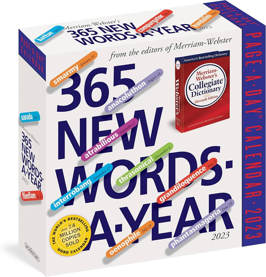 365 New Words-A-Year Page-A-Day Calendar 2023: From the Editors of Merriam-Webster | Amazon (US)