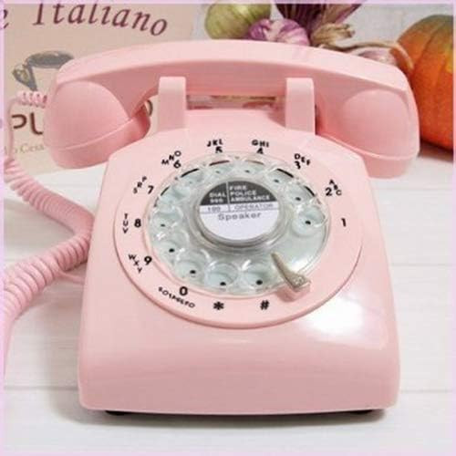 Glodeals 1960's Style Pink Retro Old Fashioned Rotary Dial Telephone | Amazon (US)
