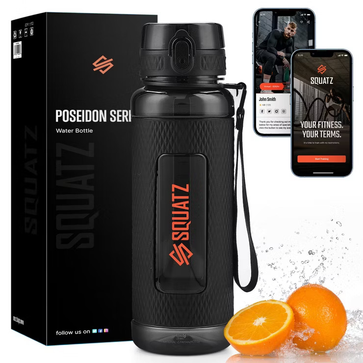 SQUATZ 37 Oz Poseidon Series Sports Water Bottle - Premium Quality Wide Mouth Gym Flask with Frui... | Target