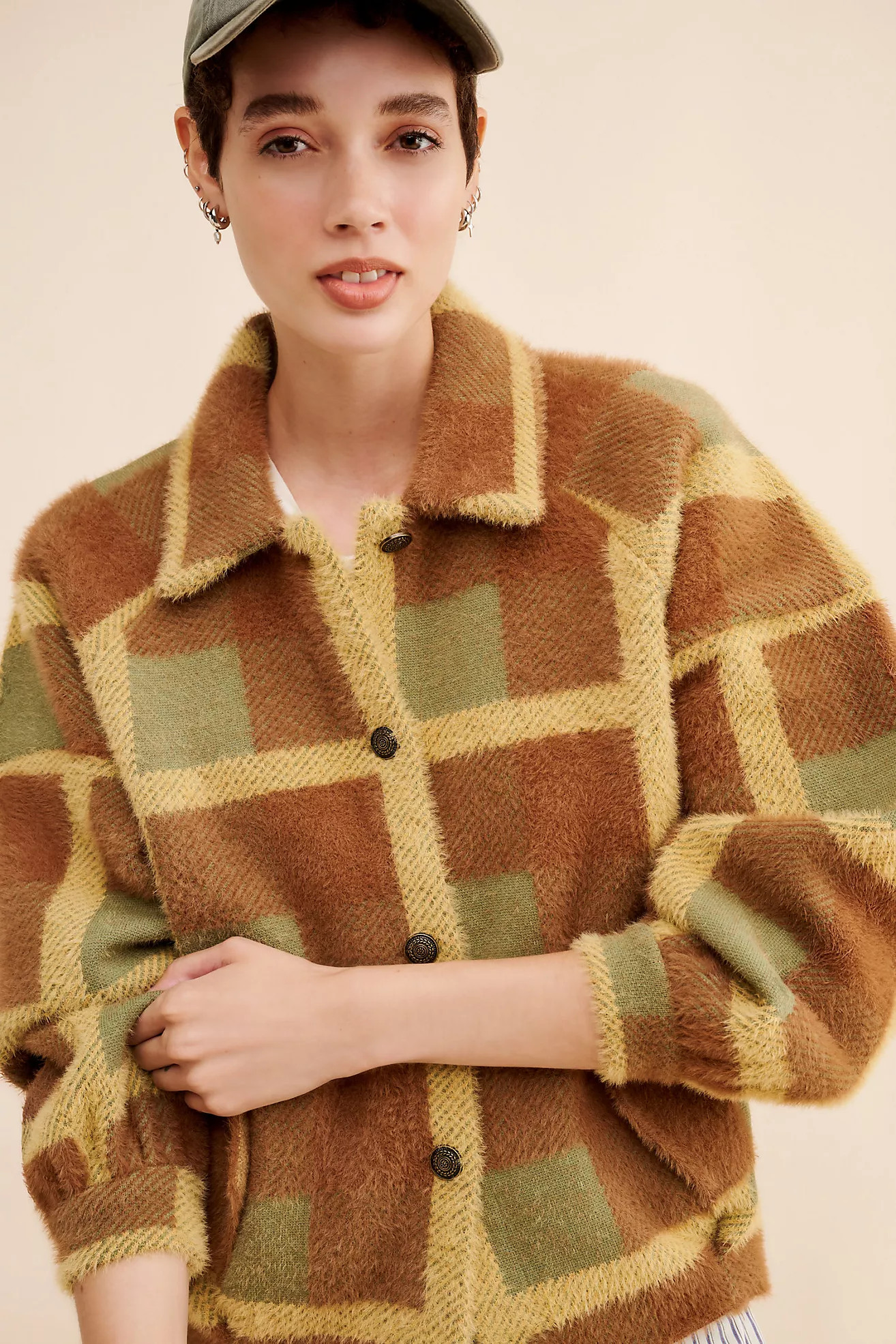 NVLT Eyelash Bomber Coatigan | Anthropologie (US)