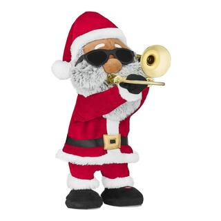 Animated Santa with Trombone | The Home Depot