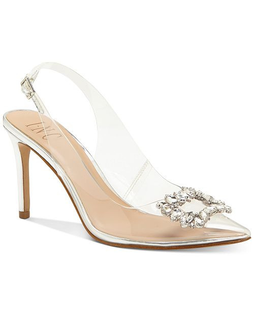 INC Women's Kenina Crystal Ornament Slingback Heels, Created for Macy's | Macys (US)