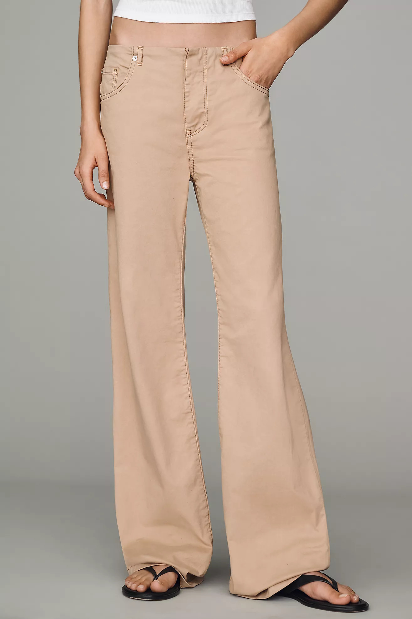 Pilcro Cotton Twill Stovepipe Pants | Anthropologie (US)