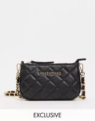 Valentino by Mario Valentino Exclusive Ocarina quilted cross body bag in black | ASOS (Global)