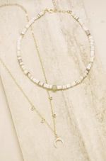 Make Waves Layered 18k Gold Plated Crystal Necklace Set | Ettika