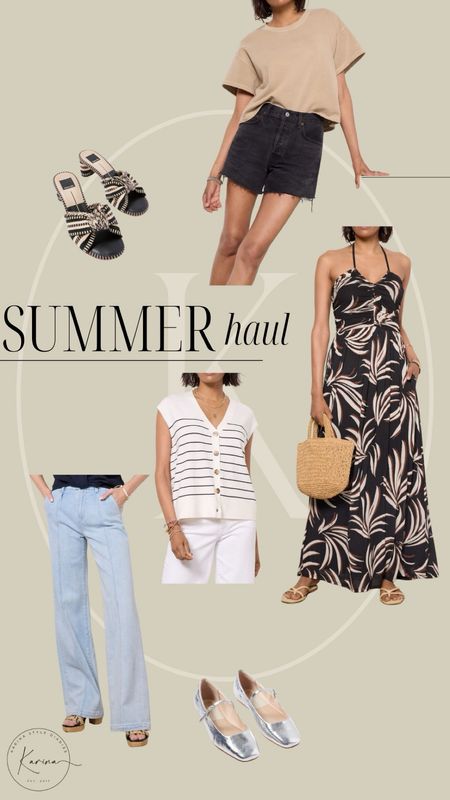 Summer haul! Maxi dress, long shorts and oversized tee, vest and jeans

#LTKSeasonal