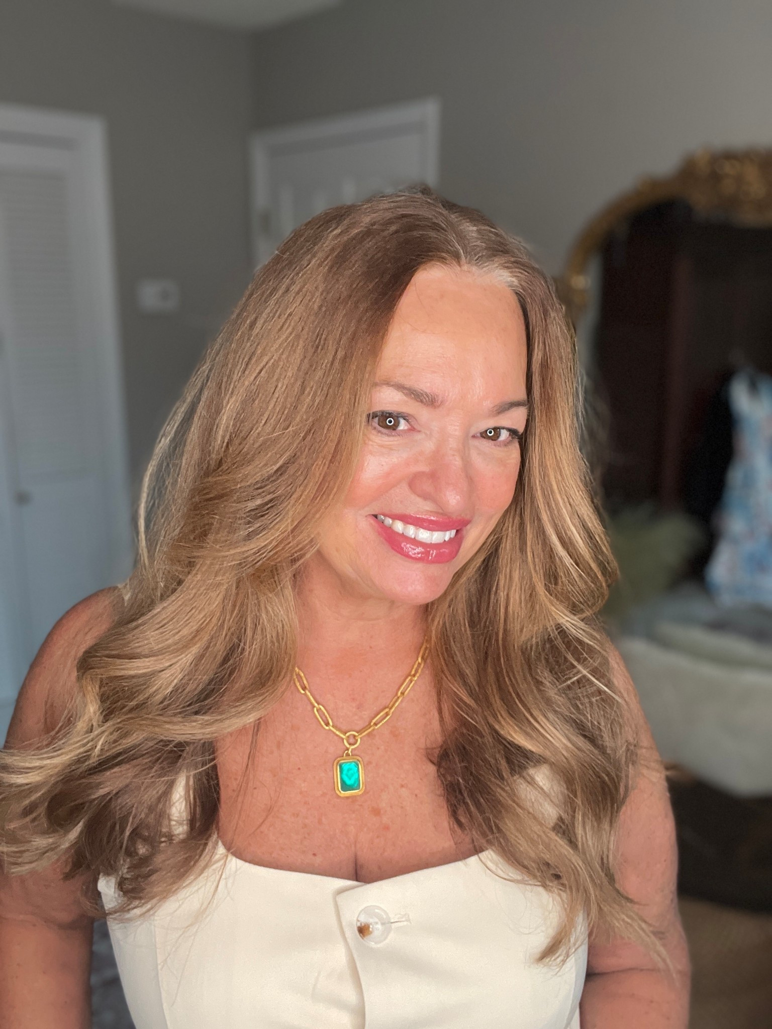 Green pendant Saint Patricks Day vibes. 

#LTKOver40 #LTKWorkwear #LTKgrwm