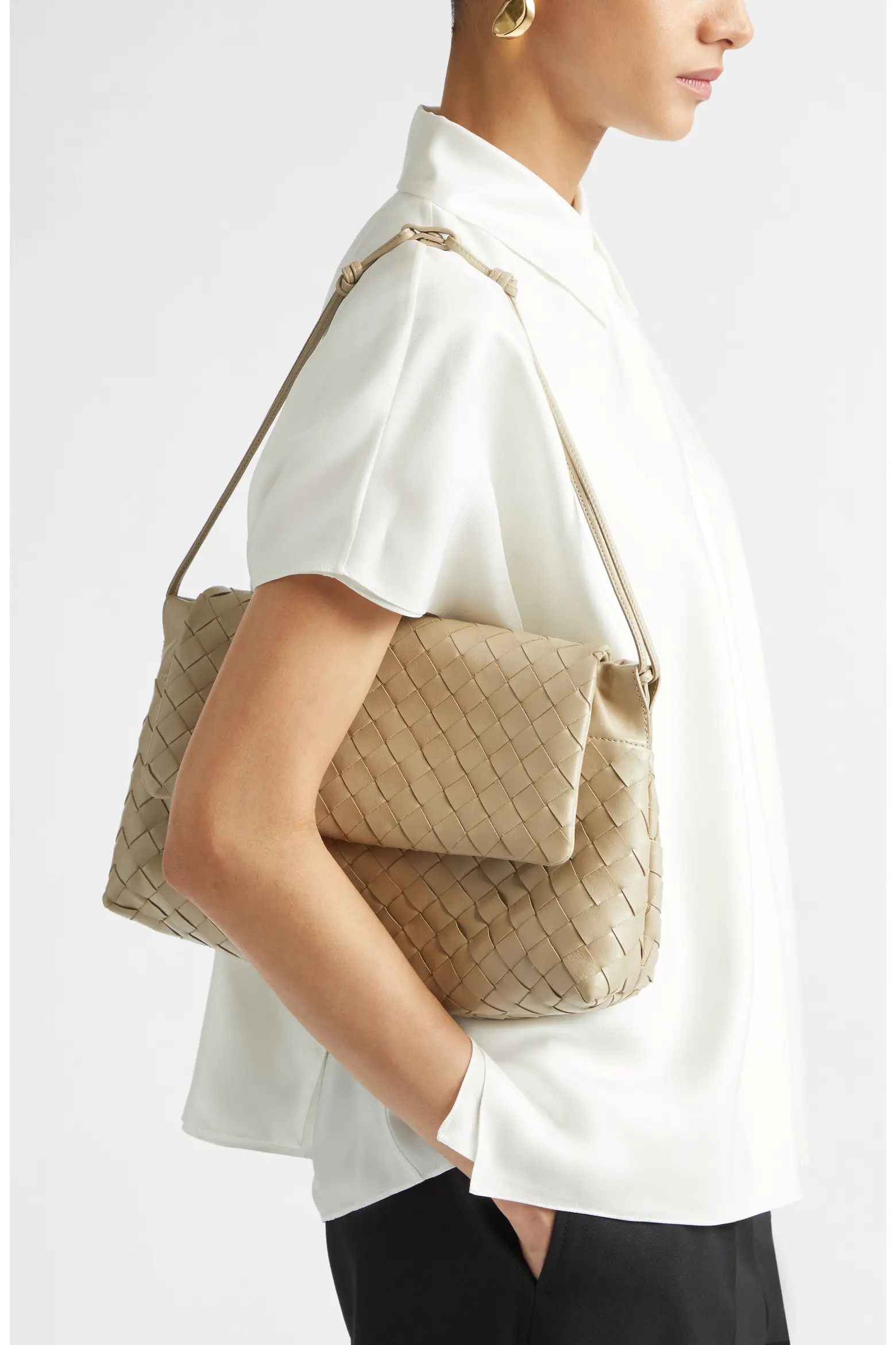 Bottega Veneta Dustbag Day Intrecciato Leather Shoulder Bag (Women) | Nordstrom | Nordstrom