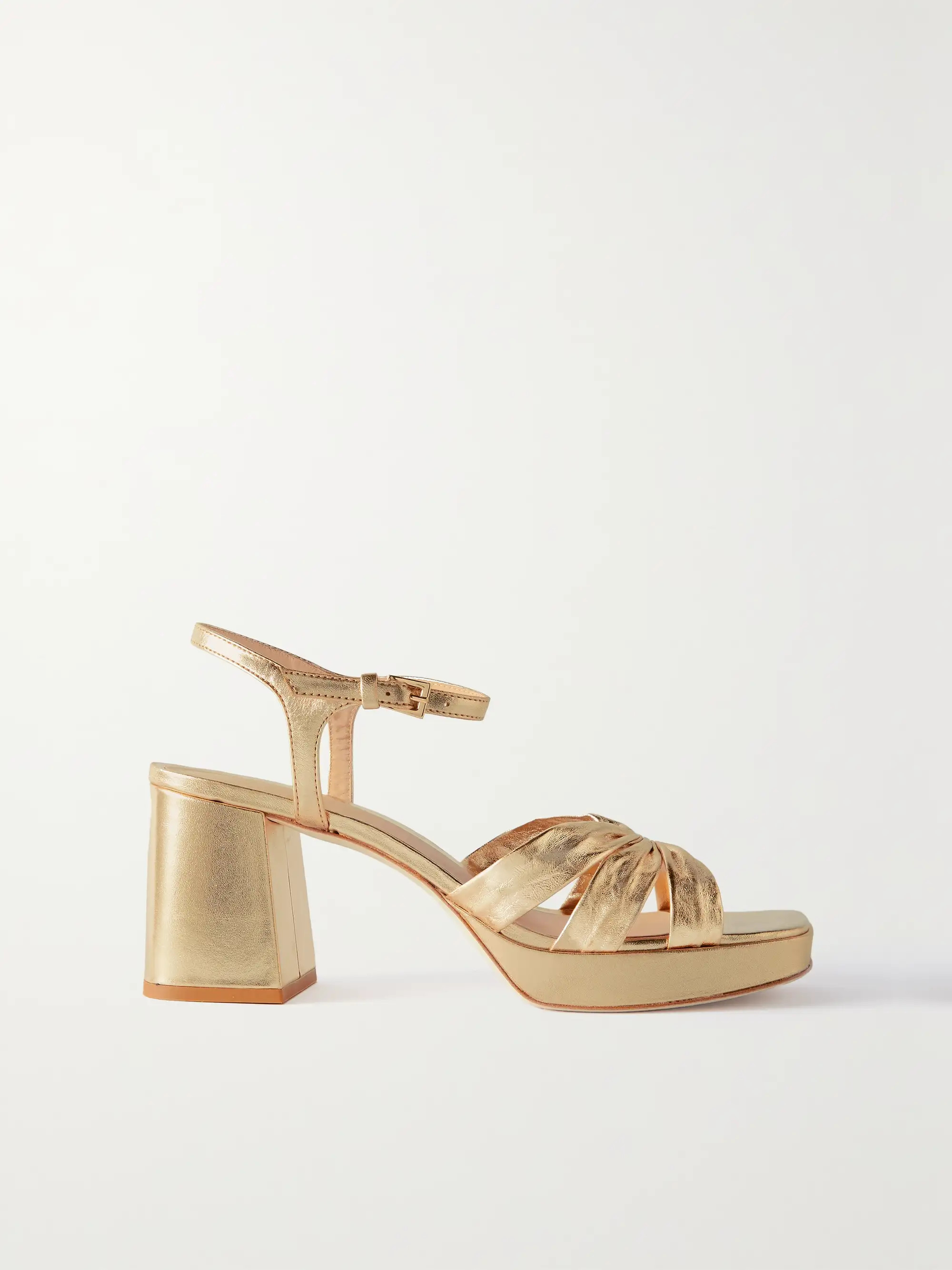 Maize metallic leather platform sandals | NET-A-PORTER (US)